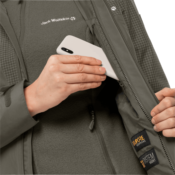 Dna Rhapsody 3in1 Druivenblad Jack Wolfskin Voor Dames