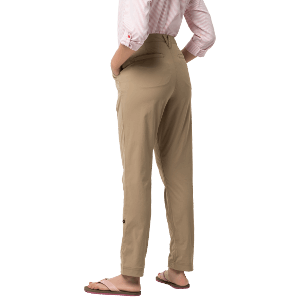 Nieuwe Dames Desert Roll-up Broek Jack Wolfskin Sand Dune