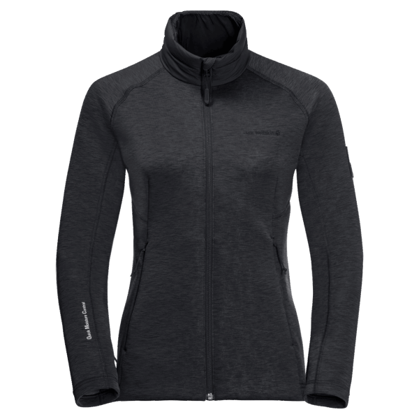 Jack Wolfskin Zwarte Fashion Dames Atletische Kraag Tussenlaag