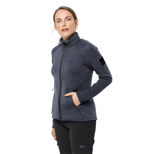Jack Wolfskin Grafiet Damescollectie Met Atletische Kraag En Middenlaag