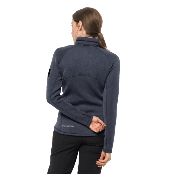 Jack Wolfskin Grafiet Damescollectie Met Atletische Kraag En Middenlaag