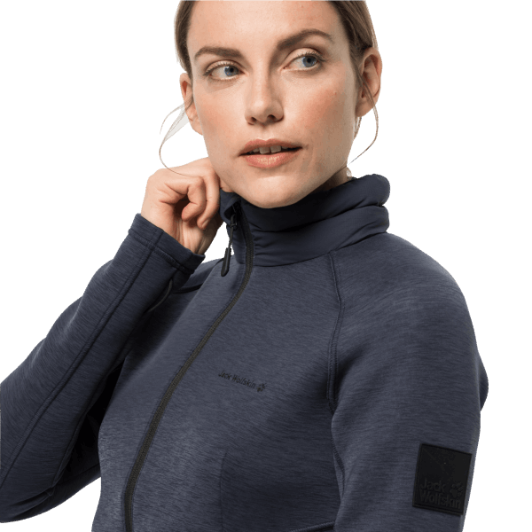 Jack Wolfskin Grafiet Damescollectie Met Atletische Kraag En Middenlaag