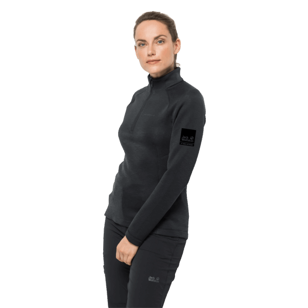 Black Jack Wolfskin Merken Atletische 1/2 Rits Voor Dames