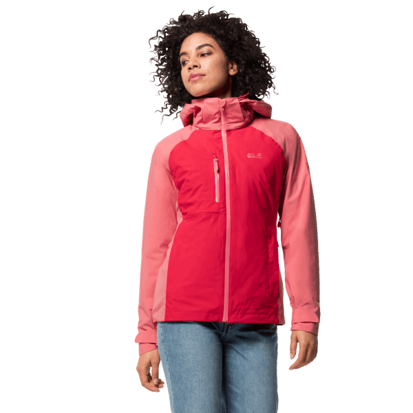 Dames Rijdier Emin 3in1 Jack Wolfskin Helder Rood Origineel