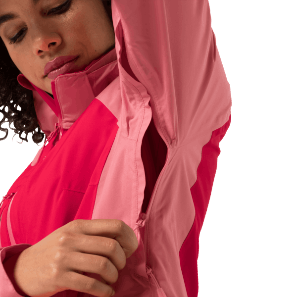 Dames Rijdier Emin 3in1 Jack Wolfskin Helder Rood Origineel