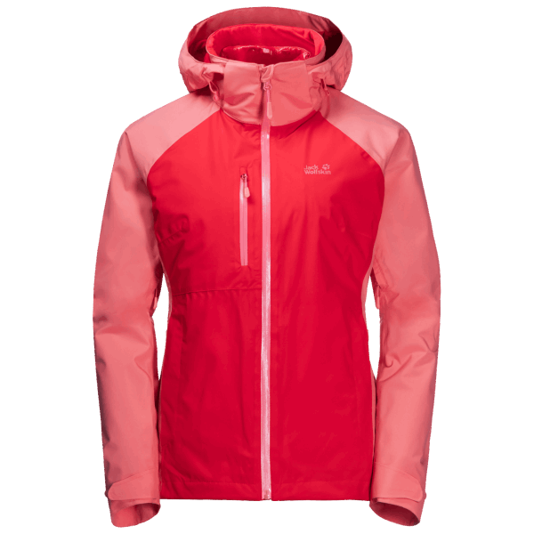 Dames Rijdier Emin 3in1 Jack Wolfskin Helder Rood Origineel