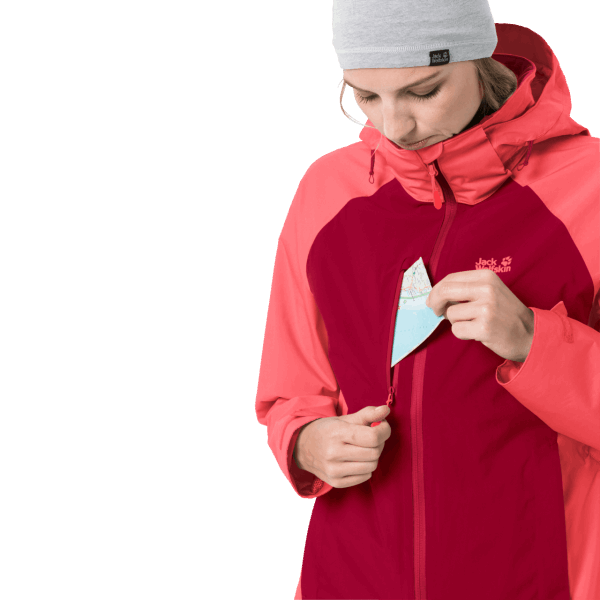 Scharlaken Nieuw Jack Wolfskin Mount Emin Damesjack