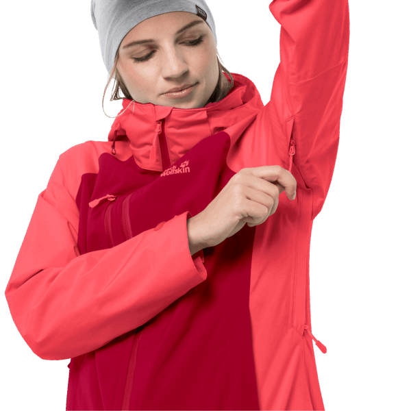 Scharlaken Nieuw Jack Wolfskin Mount Emin Damesjack