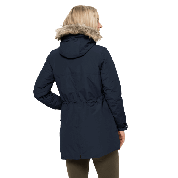 Brand Jack Wolfskin Nachtblauwe Wildwood Parka Voor Dames