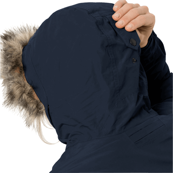 Brand Jack Wolfskin Nachtblauwe Wildwood Parka Voor Dames