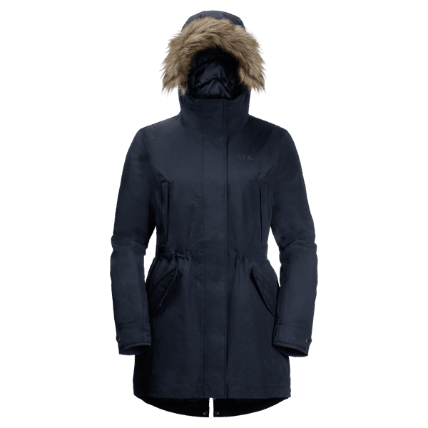 Brand Jack Wolfskin Nachtblauwe Wildwood Parka Voor Dames