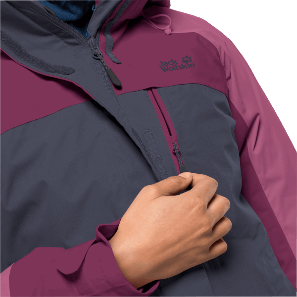 Whitney Peak 3in1 Origin Grafietjack Wolfskin Voor Dames