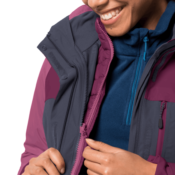 Whitney Peak 3in1 Origin Grafietjack Wolfskin Voor Dames