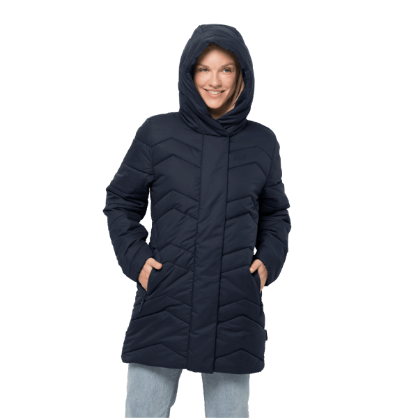 Jack Wolfskin Nachtblauwe Merken Kyoto Jas Voor Dames