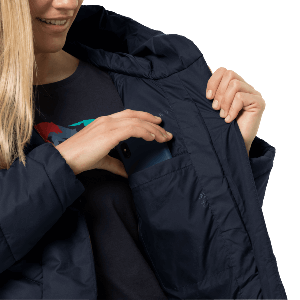 Jack Wolfskin Nachtblauwe Merken Kyoto Jas Voor Dames