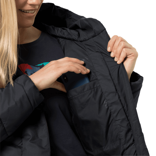 Jack Wolfskin Hot Dames Kyoto Jas Zwart