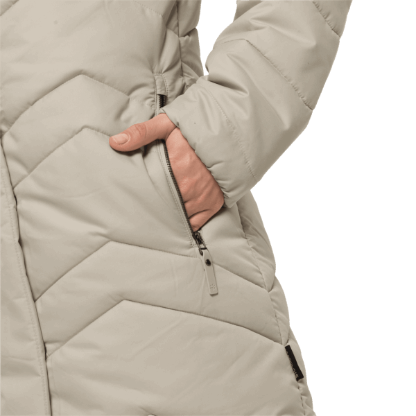 Jack Wolfskin Beste Stoffige Grijze Kyoto-jas Voor Dames