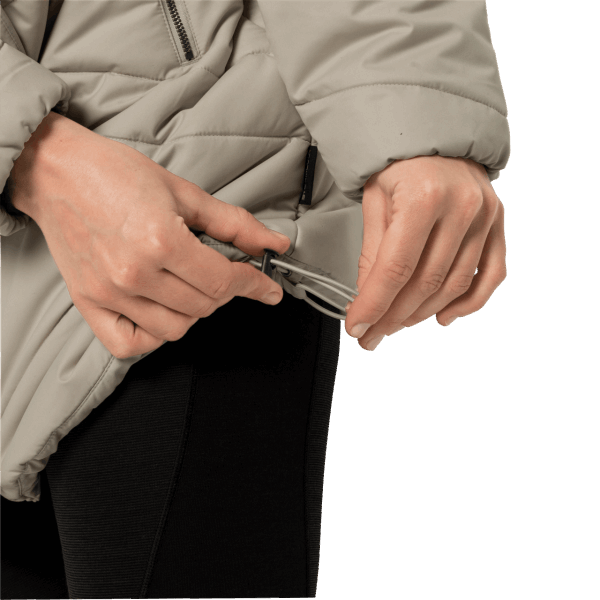 Jack Wolfskin Beste Stoffige Grijze Kyoto-jas Voor Dames