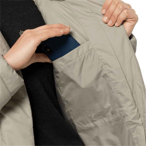Jack Wolfskin Beste Stoffige Grijze Kyoto-jas Voor Dames