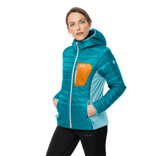Jack Wolfskin Routeburn Damesjack Donkercyaan Nieuw