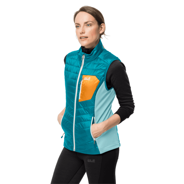 Donkere Cyaan Jack Wolfskin Damesrouteburn-vestcollecties