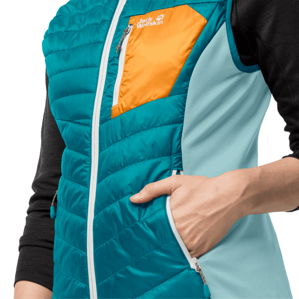 Donkere Cyaan Jack Wolfskin Damesrouteburn-vestcollecties