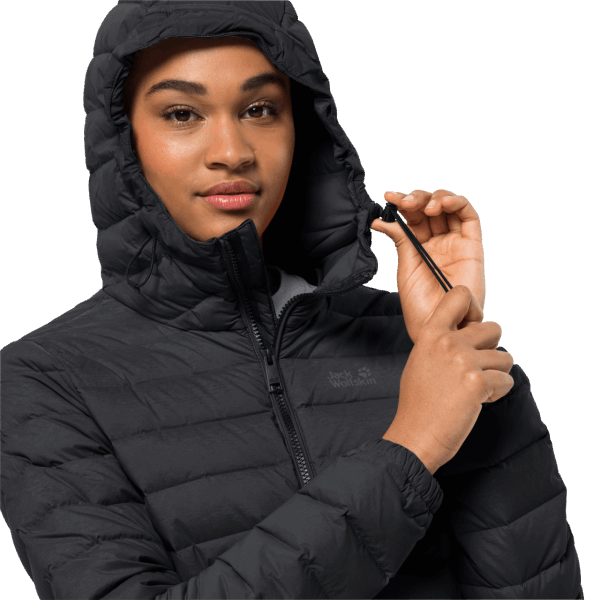 Dames Glowing Mountain Jas Jack Wolfskin Origin Zwart