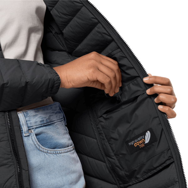 Dames Glowing Mountain Jas Jack Wolfskin Origin Zwart