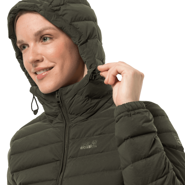 Glanzende Bergjas Voor Dames Bonsai Groen Jack Wolfskin Origins