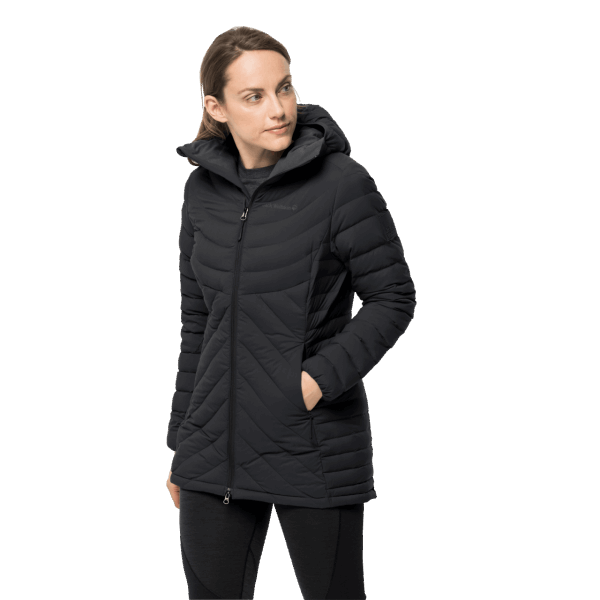 Jack Wolfskin Fashion Zwarte Atletische Donsjas Voor Dames