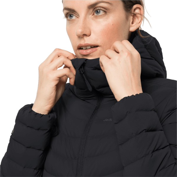 Jack Wolfskin Fashion Zwarte Atletische Donsjas Voor Dames