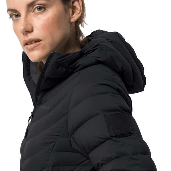 Jack Wolfskin Fashion Zwarte Atletische Donsjas Voor Dames
