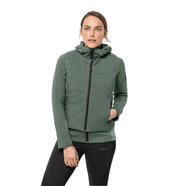 Hedge Green Merk Jack Wolfskin Atletisch Midden 3in1 Dames