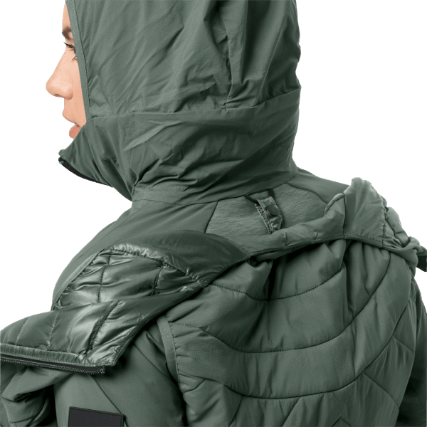 Hedge Green Merk Jack Wolfskin Atletisch Midden 3in1 Dames