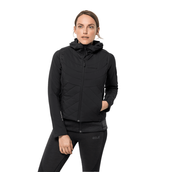 Zwarte Atletische Mid 3in1 Jack Wolfskin Voor Dames