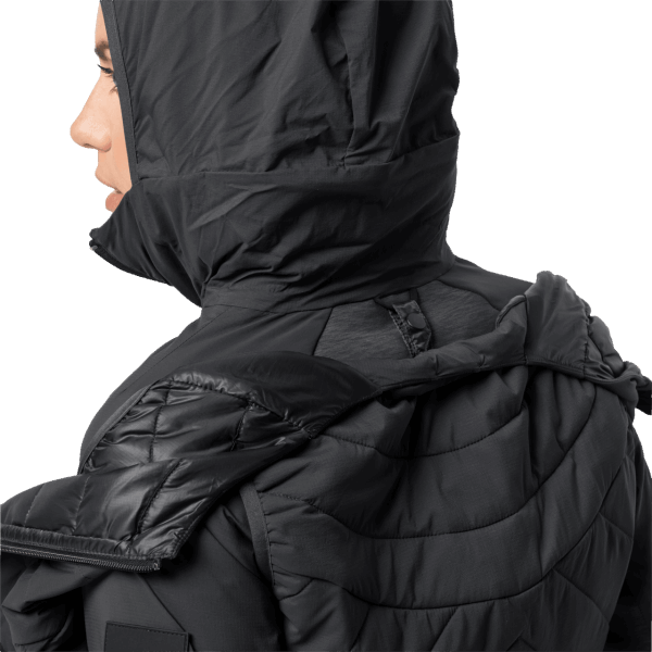 Zwarte Atletische Mid 3in1 Jack Wolfskin Voor Dames