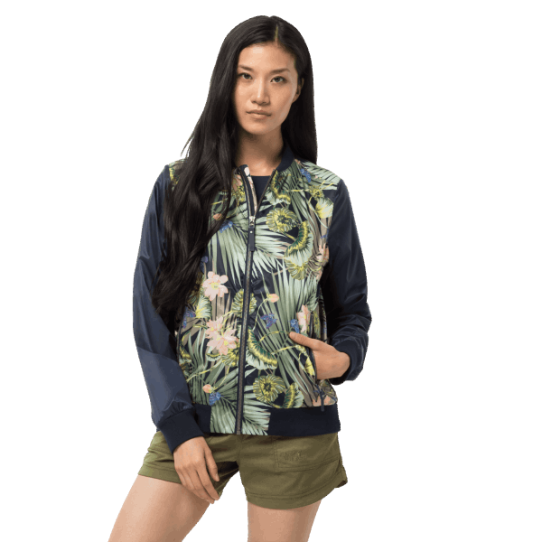 Paradijsblouson Voor Dames Jack Wolfskin Nachtblauw All Over Origins