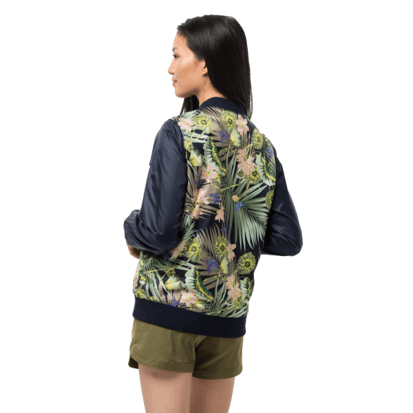 Paradijsblouson Voor Dames Jack Wolfskin Nachtblauw All Over Origins