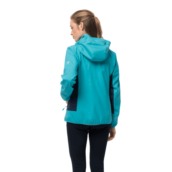 Dames Eagle Peak Ii Softshell Donker Aqua Origineel Jack Wolfskin