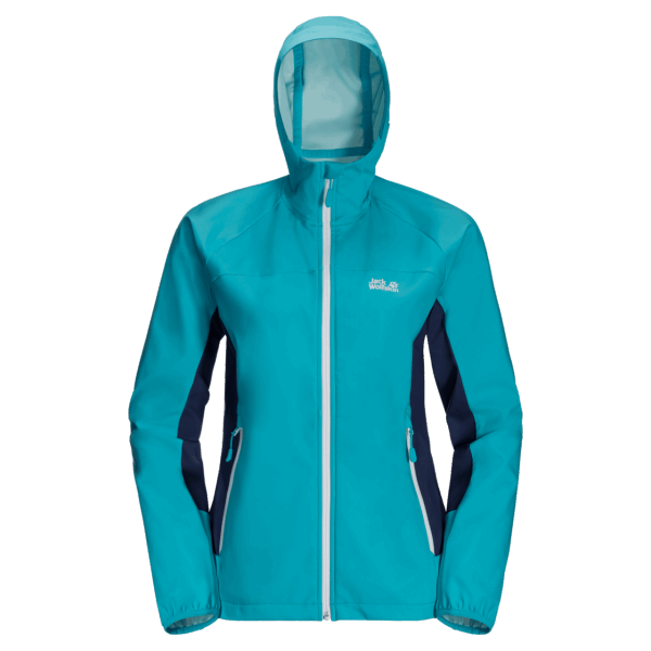Dames Eagle Peak Ii Softshell Donker Aqua Origineel Jack Wolfskin