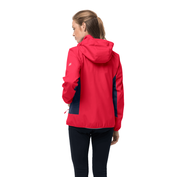 Dames Eagle Peak Ii Softshell Hot Jack Wolfskin Tulp Rood