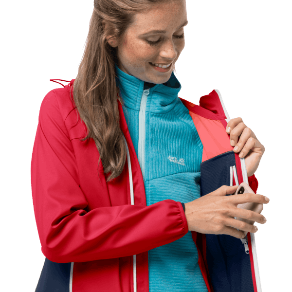 Dames Eagle Peak Ii Softshell Hot Jack Wolfskin Tulp Rood