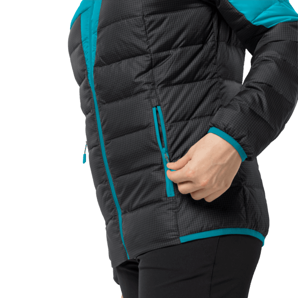 Donkere Cyaan Originele Jack Wolfskin Dna Tundra Hoody Voor Dames