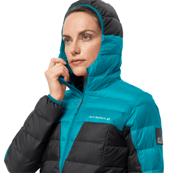 Donkere Cyaan Originele Jack Wolfskin Dna Tundra Hoody Voor Dames