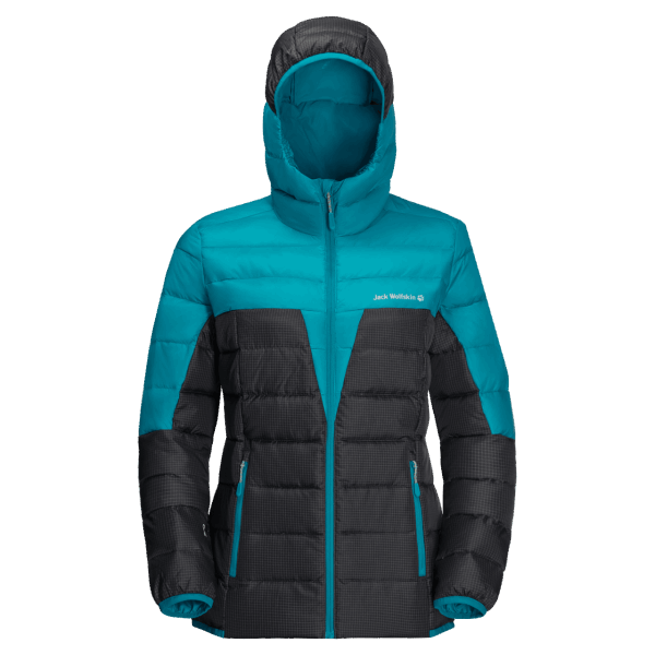 Donkere Cyaan Originele Jack Wolfskin Dna Tundra Hoody Voor Dames