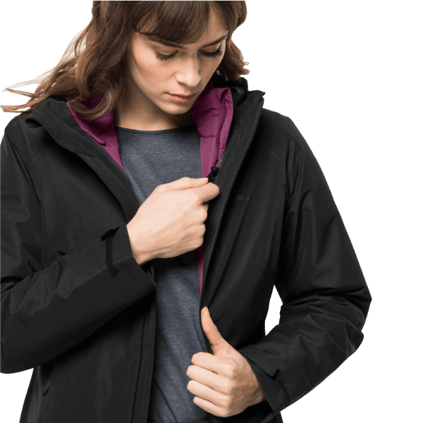 Geïsoleerde Bergland-jas Voor Dames Jack Wolfskin Wilde Bessenmerken