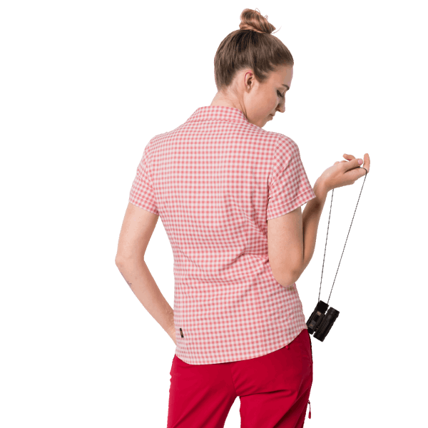 Dames Kepler Overhemd Jack Wolfskin Originele Blush Roze Ruiten
