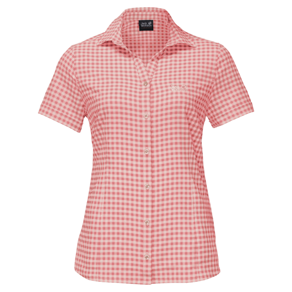 Dames Kepler Overhemd Jack Wolfskin Originele Blush Roze Ruiten