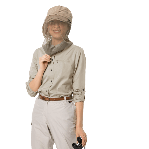 Oprolbaar Damesoverhemd Aan Het Meer Stoffig Grijs Best Jack Wolfskin