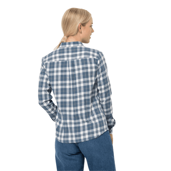 Dames Carson Overhemd Fashion Frost Blue Checks Jack Wolfskin
